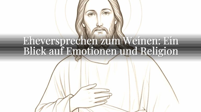 Eheversprechen zum Weinen: Ein Blick auf Emotionen und Religion Eheversprechen zum Weinen: Ein Blick auf Emotionen und Religion