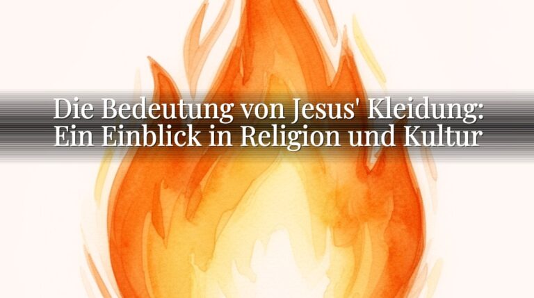 Die Bedeutung von Jesus' Kleidung: Ein Einblick in Religion und Kultur