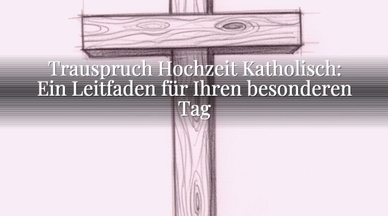 Trauspruch Hochzeit Katholisch: Ein Leitfaden für Ihren besonderen Tag