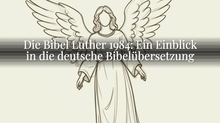 Die Bibel Luther 1984: Ein Einblick in die deutsche Bibelübersetzung