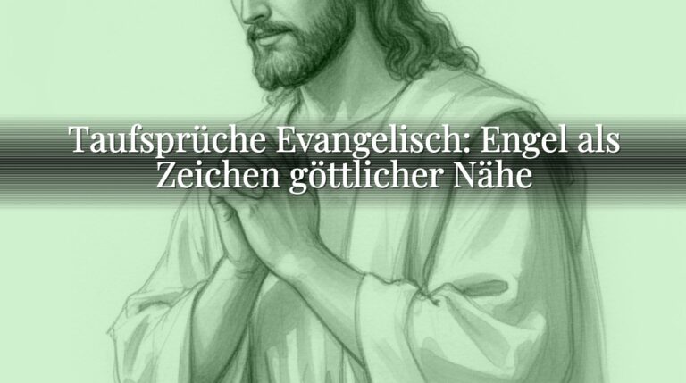 Taufsprüche Evangelisch: Engel als Zeichen göttlicher Nähe