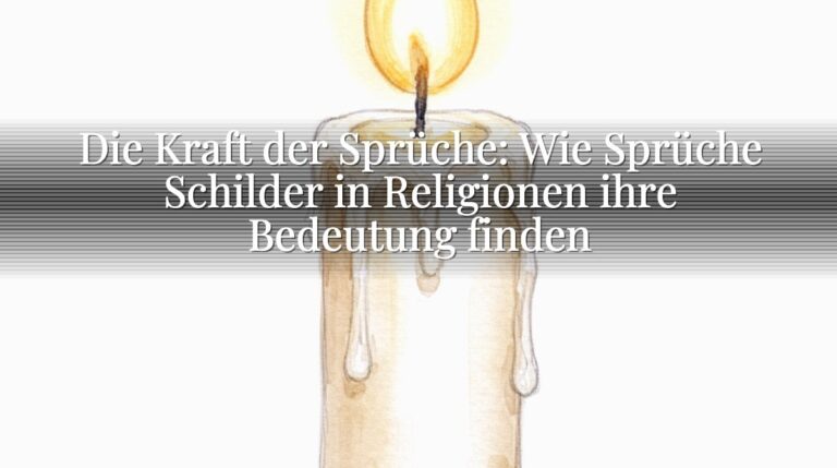 Die Kraft der Sprüche: Wie Sprüche Schilder in Religionen ihre Bedeutung finden Die Kraft der Sprüche: Wie Sprüche Schilder in Religionen ihre Bedeutung finden