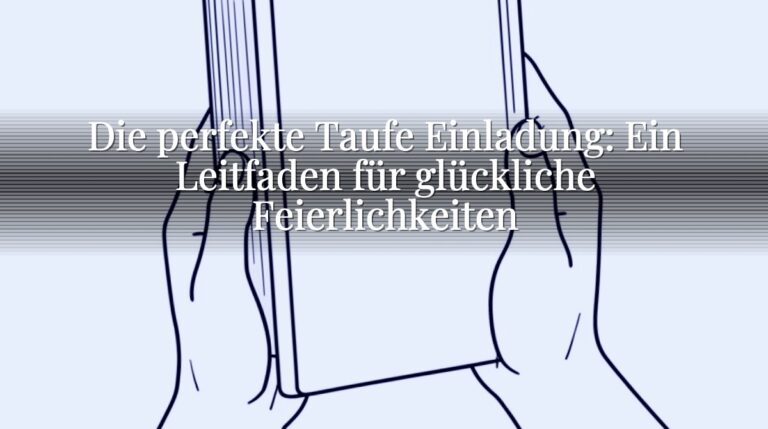 Die perfekte Taufe Einladung: Ein Leitfaden für glückliche Feierlichkeiten Die perfekte Taufe Einladung: Ein Leitfaden für glückliche Feierlichkeiten