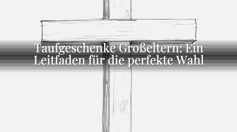 Taufgeschenke Großeltern: Ein Leitfaden für die perfekte Wahl