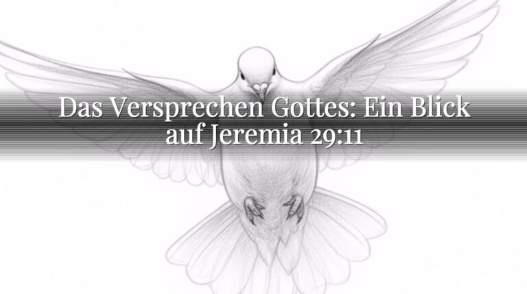 Das Versprechen Gottes: Ein Blick auf Jeremia 29:11 Das Versprechen Gottes: Ein Blick auf Jeremia 29:11