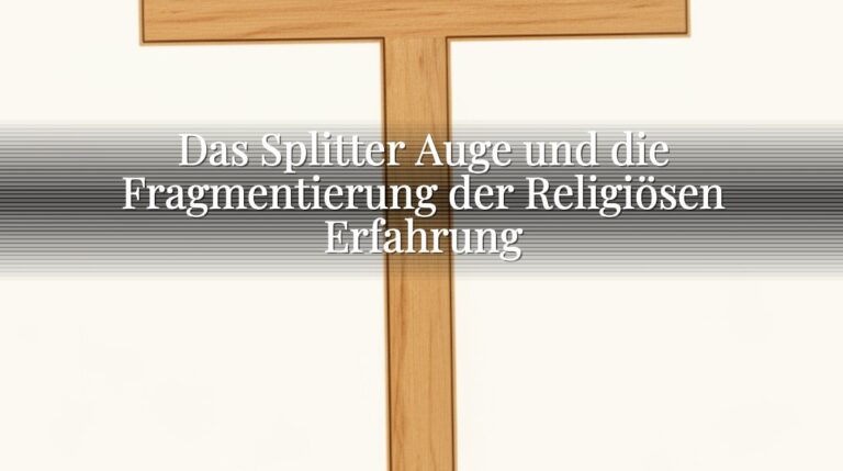 Das Splitter Auge und die Fragmentierung der Religiösen Erfahrung