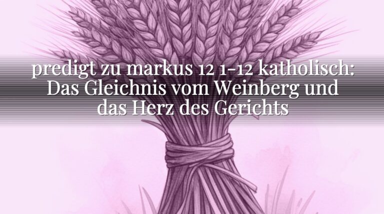 predigt zu markus 12 1-12 katholisch: Das Gleichnis vom Weinberg und das Herz des Gerichts predigt zu markus 12 1-12 katholisch: Das Gleichnis vom Weinberg und das Herz des Gerichts