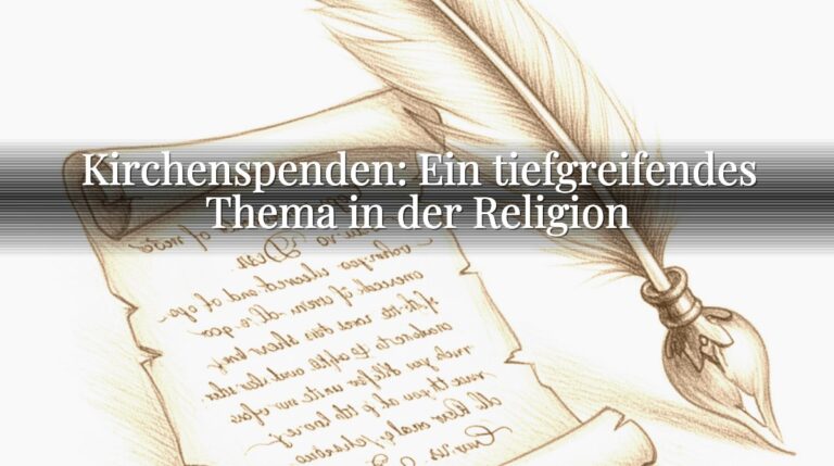 Kirchenspenden: Ein tiefgreifendes Thema in der Religion