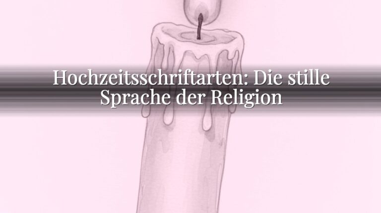 Hochzeitsschriftarten: Die stille Sprache der Religion