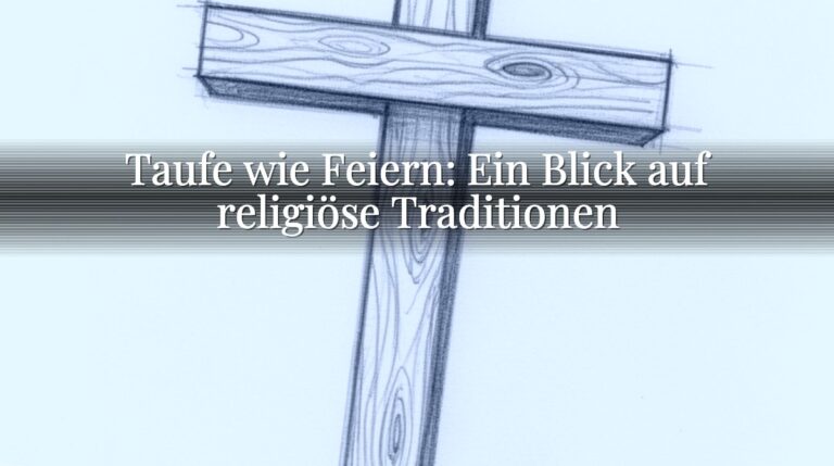Taufe wie Feiern: Ein Blick auf religiöse Traditionen