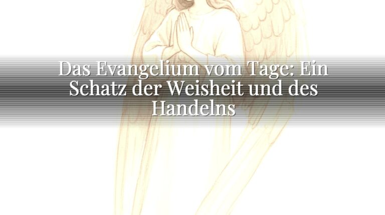 Das Evangelium vom Tage: Ein Schatz der Weisheit und des Handelns