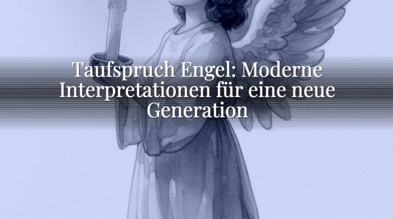 Taufspruch Engel: Moderne Interpretationen für eine neue Generation Taufspruch Engel: Moderne Interpretationen für eine neue Generation