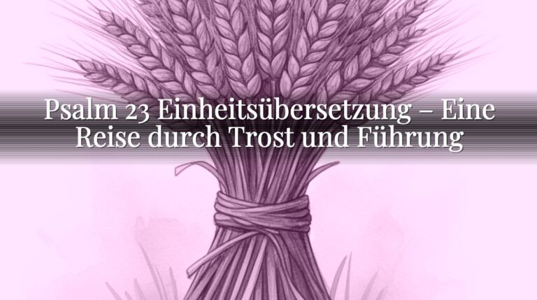 Psalm 23 Einheitsübersetzung – Eine Reise durch Trost und Führung Psalm 23 Einheitsübersetzung – Eine Reise durch Trost und Führung