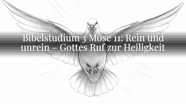 Bibelstudium 3 Mose 11: Rein und unrein – Gottes Ruf zur Heiligkeit