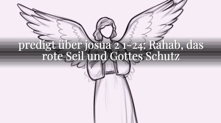 predigt über josua 2 1-24: Rahab, das rote Seil und Gottes Schutz