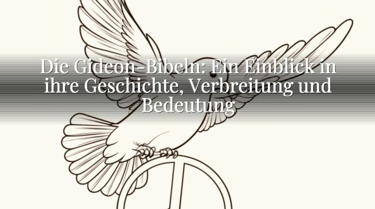 Die Gideon-Bibeln: Ein Einblick in ihre Geschichte, Verbreitung und Bedeutung Die Gideon-Bibeln: Ein Einblick in ihre Geschichte, Verbreitung und Bedeutung