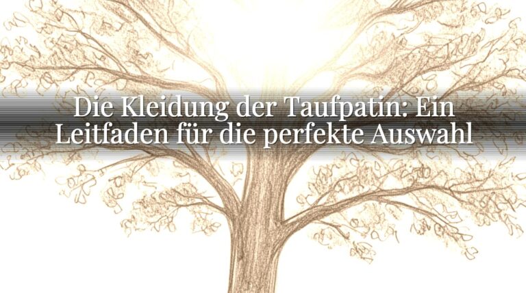 Die Kleidung der Taufpatin: Ein Leitfaden für die perfekte Auswahl