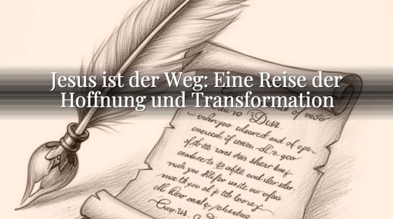 Jesus ist der Weg: Eine Reise der Hoffnung und Transformation