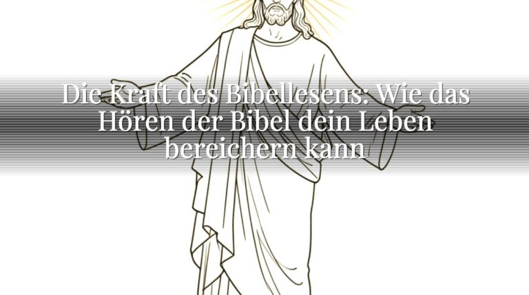 Die Kraft des Bibellesens: Wie das Hören der Bibel dein Leben bereichern kann Die Kraft des Bibellesens: Wie das Hören der Bibel dein Leben bereichern kann