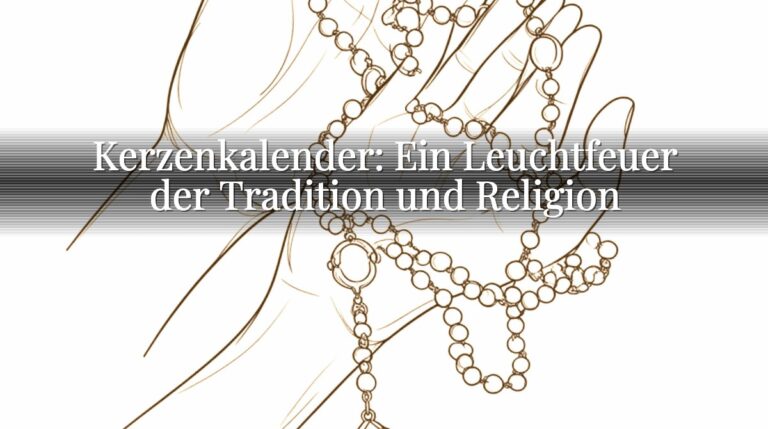 Kerzenkalender: Ein Leuchtfeuer der Tradition und Religion