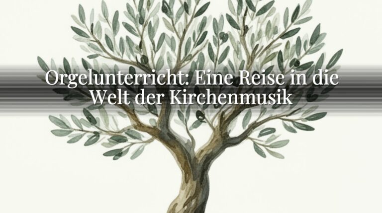 Orgelunterricht: Eine Reise in die Welt der Kirchenmusik