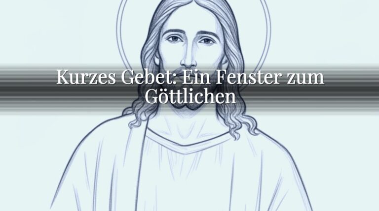 Kurzes Gebet: Ein Fenster zum Göttlichen