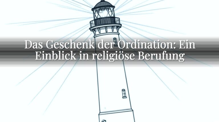 Das Geschenk der Ordination: Ein Einblick in religiöse Berufung