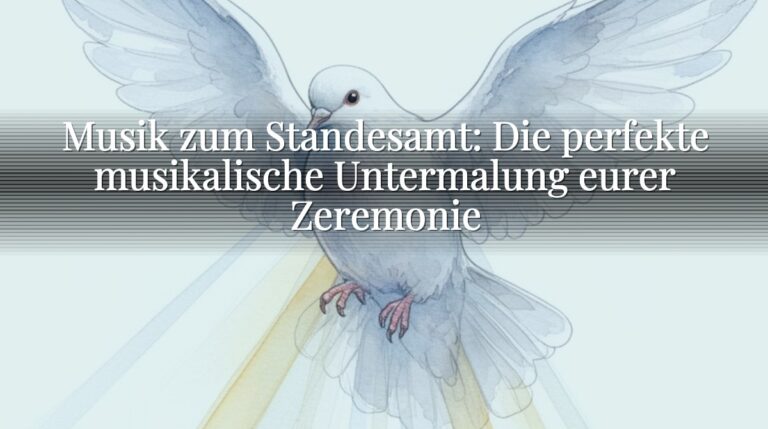 Musik zum Standesamt: Die perfekte musikalische Untermalung eurer Zeremonie