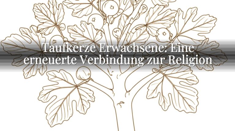 Taufkerze Erwachsene: Eine erneuerte Verbindung zur Religion