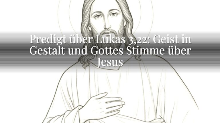 Predigt über Lukas 3,22: Geist in Gestalt und Gottes Stimme über Jesus