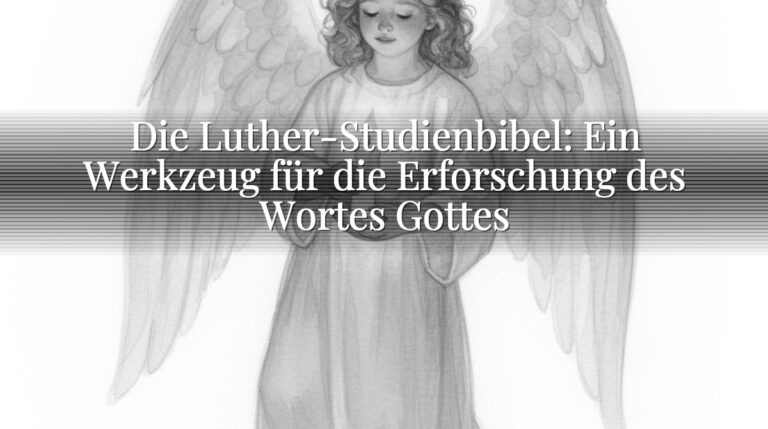 Die Luther-Studienbibel: Ein Werkzeug für die Erforschung des Wortes Gottes Die Luther-Studienbibel: Ein Werkzeug für die Erforschung des Wortes Gottes