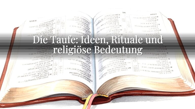 Die Taufe: Ideen, Rituale und religiöse Bedeutung Die Taufe: Ideen, Rituale und religiöse Bedeutung