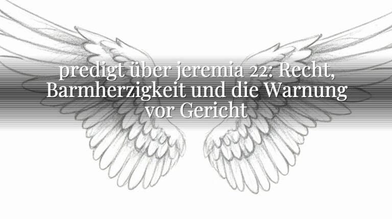 predigt über jeremia 22: Recht, Barmherzigkeit und die Warnung vor Gericht predigt über jeremia 22: Recht, Barmherzigkeit und die Warnung vor Gericht