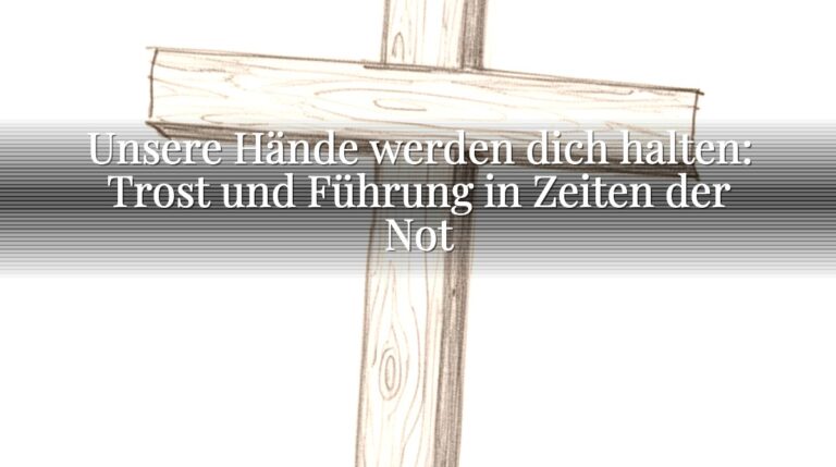 Unsere Hände werden dich halten: Trost und Führung in Zeiten der Not