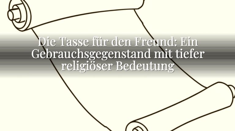 Die Tasse für den Freund: Ein Gebrauchsgegenstand mit tiefer religiöser Bedeutung