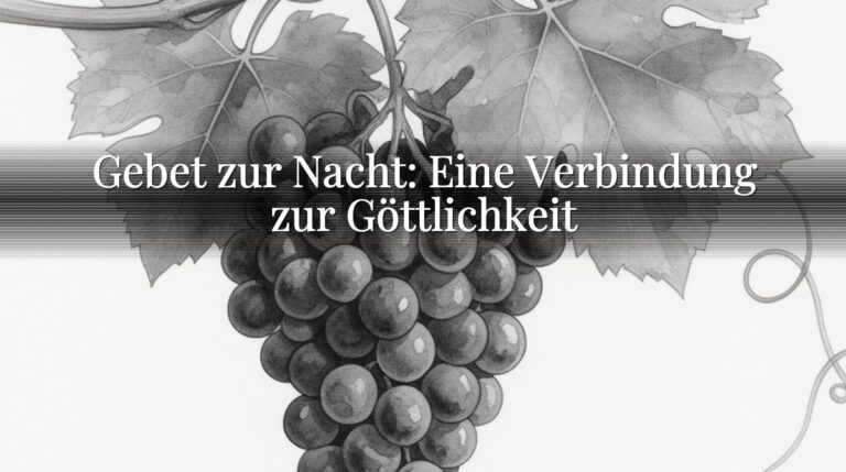 Gebet zur Nacht: Eine Verbindung zur Göttlichkeit