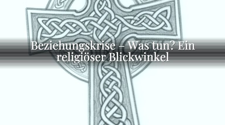 Beziehungskrise – Was tun? Ein religiöser Blickwinkel Beziehungskrise – Was tun? Ein religiöser Blickwinkel