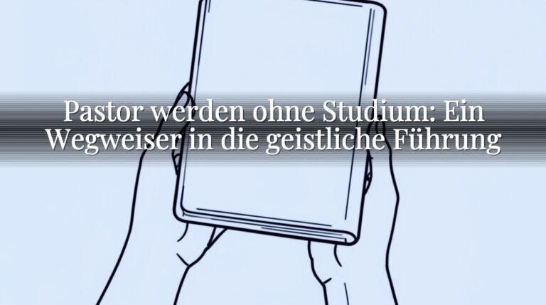 Pastor werden ohne Studium: Ein Wegweiser in die geistliche Führung