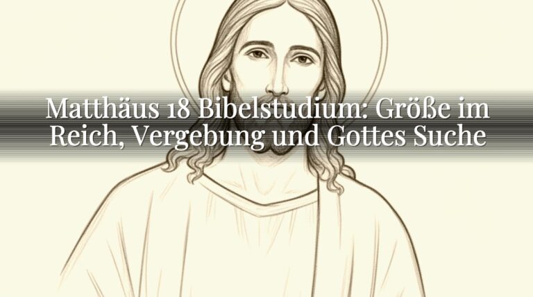 Matthäus 18 Bibelstudium: Größe im Reich, Vergebung und Gottes Suche
