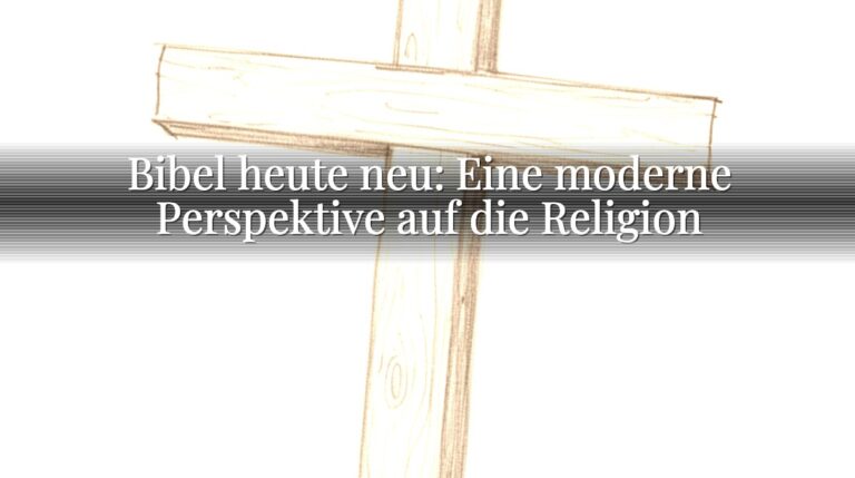 Bibel heute neu: Eine moderne Perspektive auf die Religion