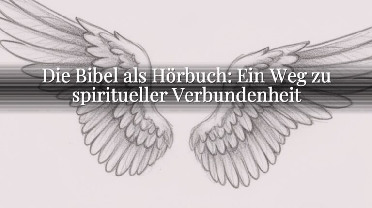 Die Bibel als Hörbuch: Ein Weg zu spiritueller Verbundenheit