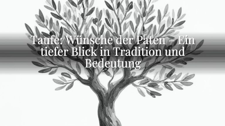 Taufe: Wünsche der Paten – Ein tiefer Blick in Tradition und Bedeutung