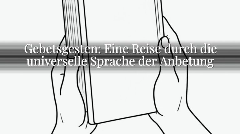 Gebetsgesten: Eine Reise durch die universelle Sprache der Anbetung