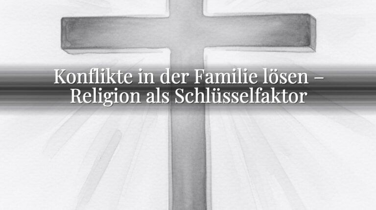 Konflikte in der Familie lösen – Religion als Schlüsselfaktor