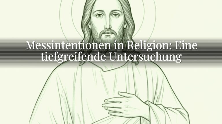 Messintentionen in Religion: Eine tiefgreifende Untersuchung