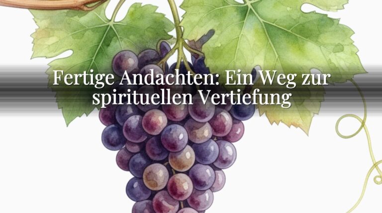Fertige Andachten: Ein Weg zur spirituellen Vertiefung Fertige Andachten: Ein Weg zur spirituellen Vertiefung