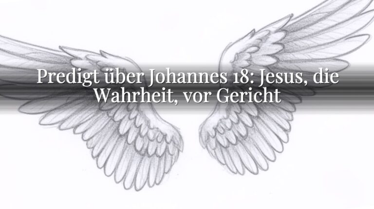 Predigt über Johannes 18: Jesus, die Wahrheit, vor Gericht