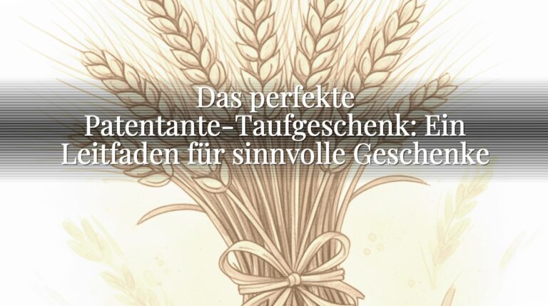 Das perfekte Patentante-Taufgeschenk: Ein Leitfaden für sinnvolle Geschenke Das perfekte Patentante-Taufgeschenk: Ein Leitfaden für sinnvolle Geschenke