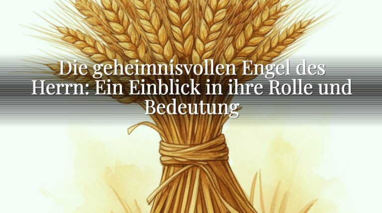 Die geheimnisvollen Engel des Herrn: Ein Einblick in ihre Rolle und Bedeutung