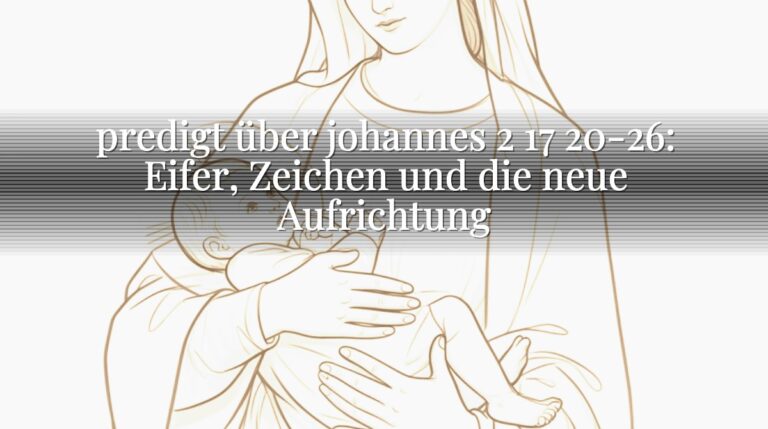 predigt über johannes 2 17 20-26: Eifer, Zeichen und die neue Aufrichtung